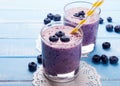 Blueberry smoothie Royalty Free Stock Photo