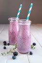 Blueberry smoothie Royalty Free Stock Photo