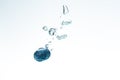 Blueberry splashing into crystal clear water Royalty Free Stock Photo