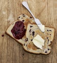 Blueberry Swirl Bread Toasts Royalty Free Stock Photo