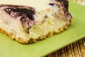 Blueberry swirl cheesecake detail Royalty Free Stock Photo