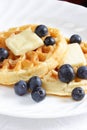 Blueberry waffles Royalty Free Stock Photo