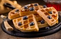 Blueberry Waffles Royalty Free Stock Photo