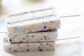 Blueberry yoghurt ice cream popsicle Royalty Free Stock Photo