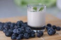 Blueberry and yogurt