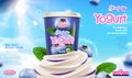 Blueberry yogurt ads