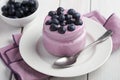 Blueberry yogurt with fresh berries