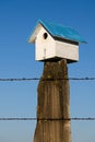 Bluebird Box near Bickleton in rural Washington State against blue sky Royalty Free Stock Photo