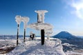 A bluebird day at Hanazono frozen chairlift station