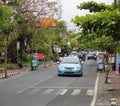 A Bluebird taxi in Denpasar