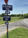 Bluebonnet Trail Sign in Ennis, Texas