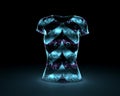 Blueish Futuristic Woman`s T-Shirt holographic Glowing