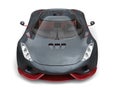 Blueish gray futuristic supercar with red painted details