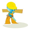 blueman carpenter handyman Royalty Free Stock Photo