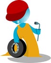 blueman MECHANIC illustration Royalty Free Stock Photo