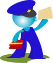 blueman Postman delivers mail
