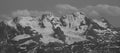 Bluemlisalp Range in black and white Royalty Free Stock Photo