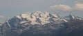 Bluemlisalp Range and glacier in summer, view from Niesen Kulm Royalty Free Stock Photo
