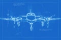 Blueprint Aircraft. Airplane Blueprint