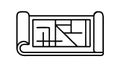 Blueprint Architectural Drawing Icon for Design and Plans, vector design Generative AI Royalty Free Stock Photo