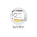 Blueprint Architecture Design Development Icon