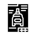 blueprint drafting mechanical engineer glyph icon vector illustration