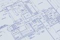 Blueprint of a house Royalty Free Stock Photo