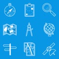 Blueprint icon set. Navigation