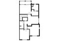 Blueprint plan Black and white house floor plans Floorplan 2D drawing Home plan. Royalty Free Stock Photo