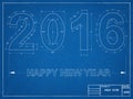 2016 Blueprint Royalty Free Stock Photo