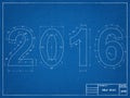 Blueprint 2016 Royalty Free Stock Photo