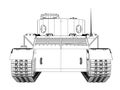 Blueprint of realistic tank Royalty Free Stock Photo