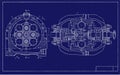 Blueprint, Sketch. Royalty Free Stock Photo