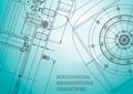 Blueprint, Sketch. Vector engineering illustration Royalty Free Stock Photo