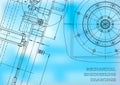 Blueprint, Sketch. Vector engineering illustration Royalty Free Stock Photo