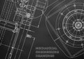 Blueprint, Sketch. Vector engineering illustration Royalty Free Stock Photo