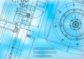 Blueprint, Sketch. Vector engineering illustration Royalty Free Stock Photo