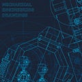 Blueprint. Technical cyberspace, Scheme, plan, outline. Corporate Identity