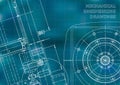 Blueprint, Sketch. Vector engineering illustration Royalty Free Stock Photo