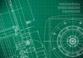 Blueprint, Sketch. Vector engineering illustration Royalty Free Stock Photo