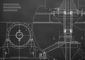 Blueprints. Mechanical construction. Engineering illustration