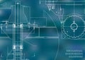 Mechanical engineering drawings. Cover. Banner. Technical Design