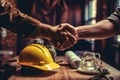 Blueprints of Success: Handshake Over Construction Project - Generative AI