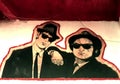 Blues Brothers murales in a pub