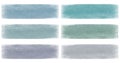 Blues faded grunge banner set