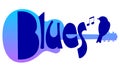 Blues Guitar Music/eps Royalty Free Stock Photo