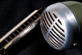 Blues harp and mic Royalty Free Stock Photo