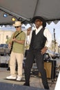 Blues music band performing