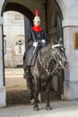 Blues and Royal infantryman on guard at Whitehall