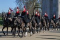 Blues and Royals Cavalry at Wellington Arch, Westminster